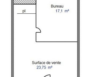 LOCAL COMMERCIAL A LOUER - CHAZELLES SUR LYON - 42.35 m2 - 400 € HC par mois