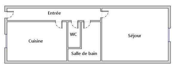 STUDIO A LOUER - CHAZELLES SUR LYON - 37.66 m2 - 429 &euro; charges comprises par mois