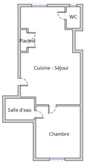 APPARTEMENT T2 A LOUER - CHAZELLES SUR LYON - 41.54 m2 - 349 &euro; charges comprises par mois