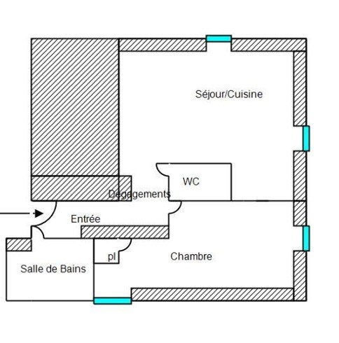 APPARTEMENT T2 A LOUER - GREZIEU LE MARCHE - 48.66 m2 - 395 &euro; charges comprises par mois