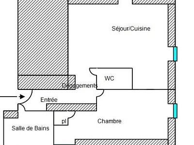 APPARTEMENT T2 A LOUER - GREZIEU LE MARCHE - 48.66 m2 - 395 &euro; charges comprises par mois