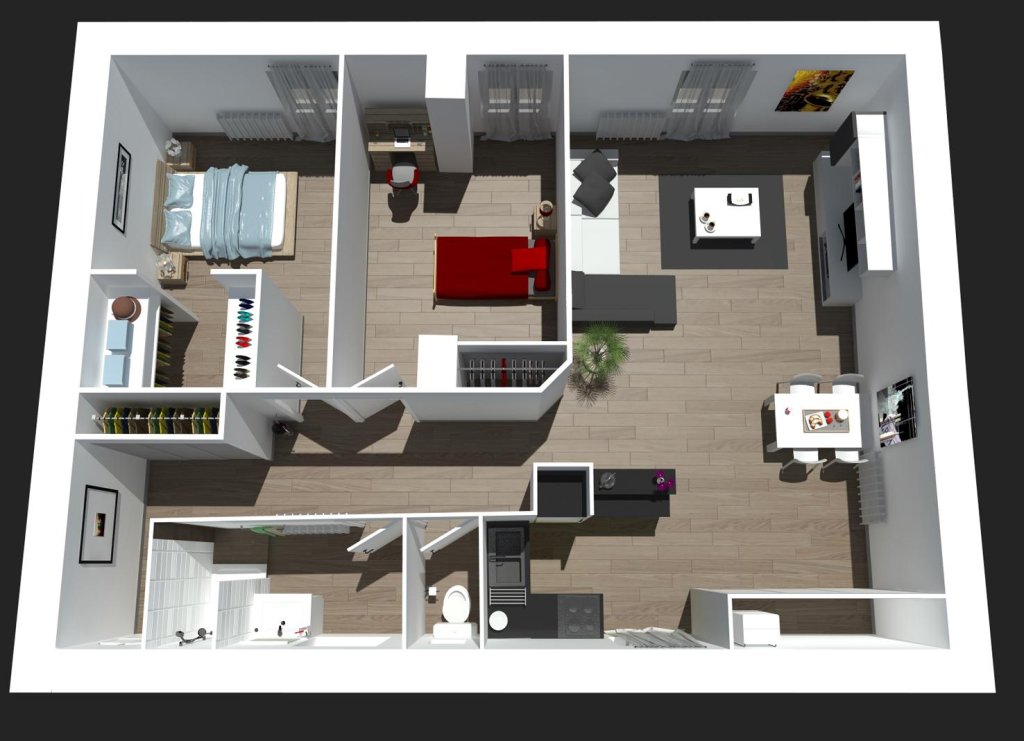 APPARTEMENT T3 A LOUER - CHAZELLES SUR LYON - 82.4 m2 - 610 &euro; charges comprises par mois