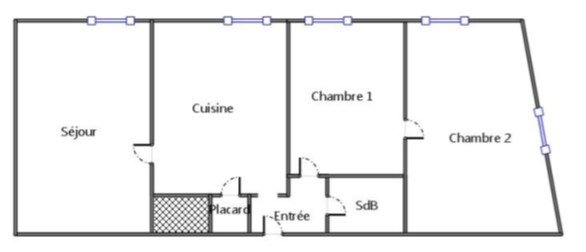APPARTEMENT T3 A LOUER - CHAZELLES SUR LYON - 74.85 m2 - 540 &euro; charges comprises par mois