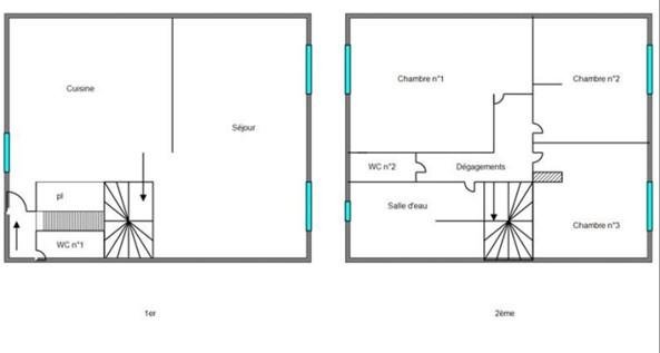 APPARTEMENT T4 A LOUER - CHAZELLES SUR LYON - 84.1 m2 - 720 &euro; charges comprises par mois